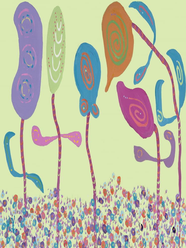 Colorful Fantasy Garden by Helen Joynson — canvas wall art