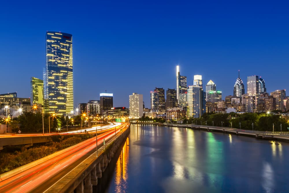Vibrant City Reflections by Melanie Viola — canvas wall art
