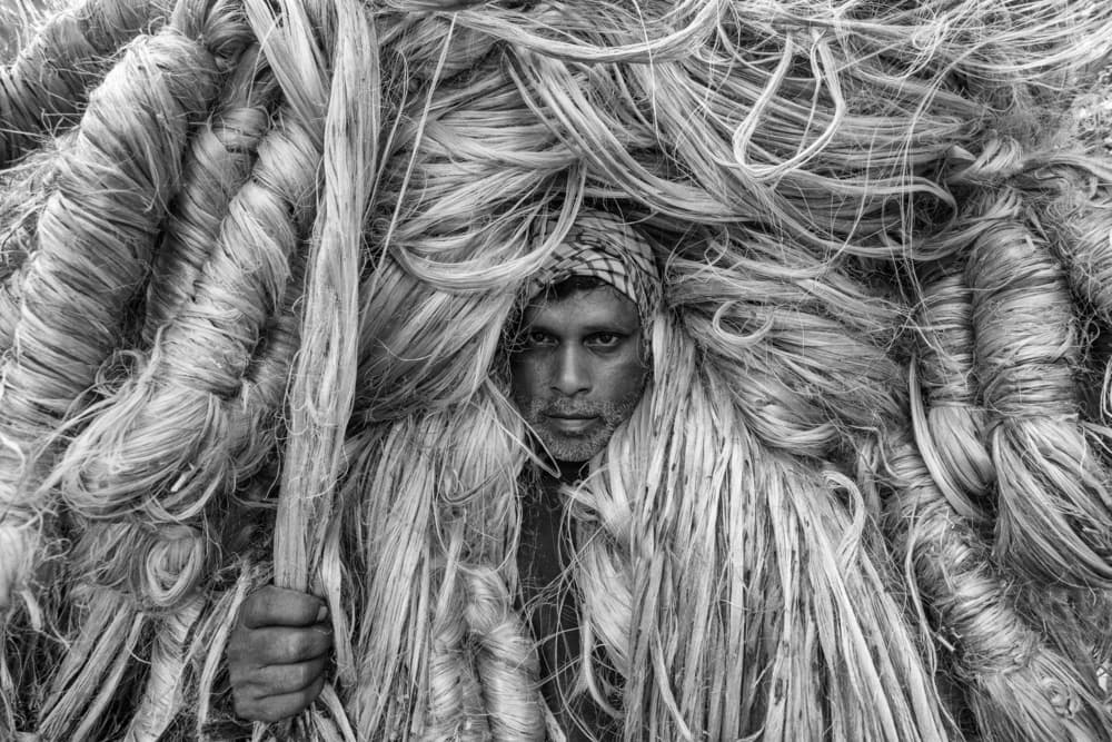 Jute Worker Portrait by Azim Khan Ronnie — canvas wall art