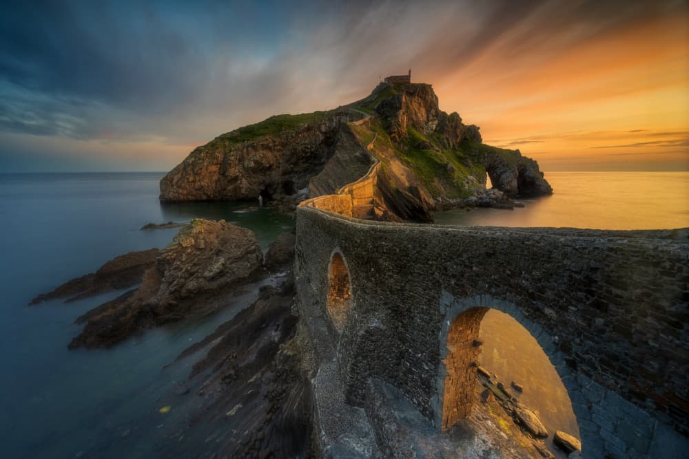 Stone Bridge Island Sunset by Adam Pachula — canvas wall art