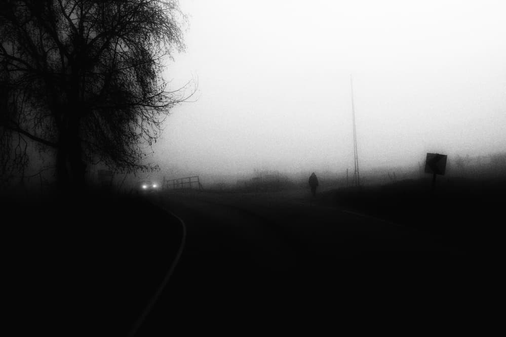 Dark Foggy Journey by Ali Ayer — canvas wall art