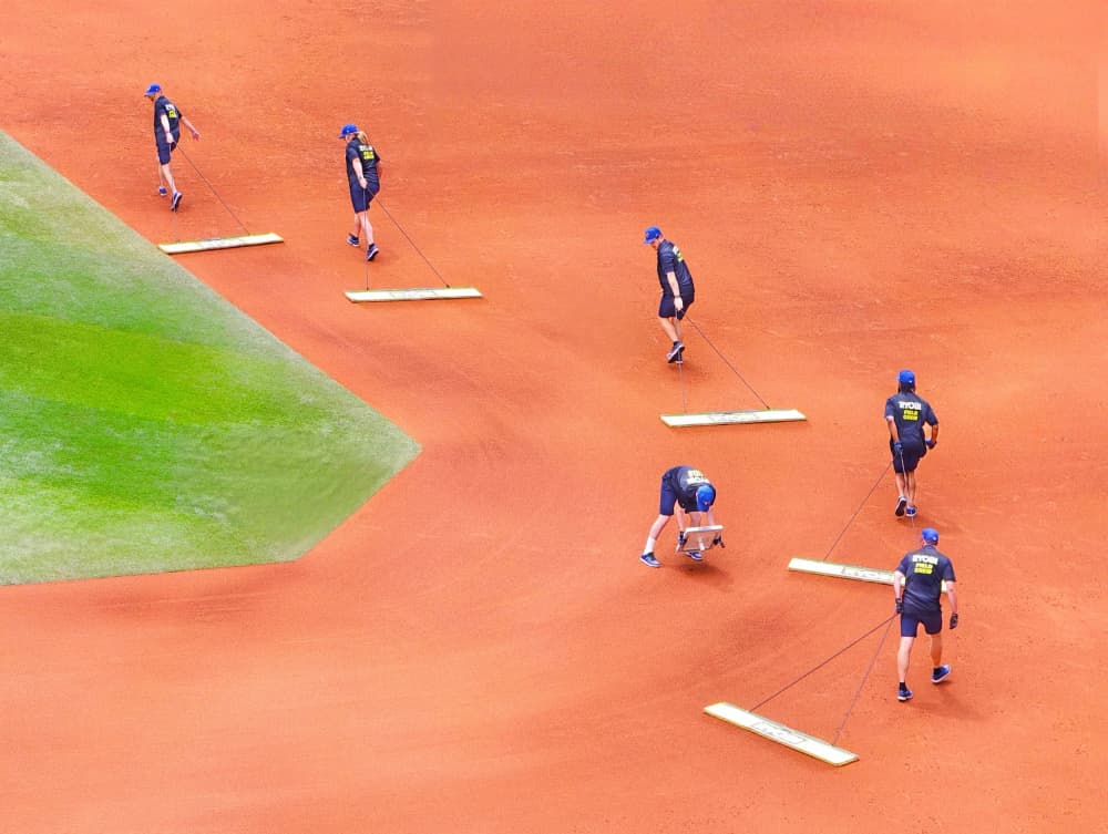 Baseball Field Ground Crew by Jasmine Zhang — canvas wall art