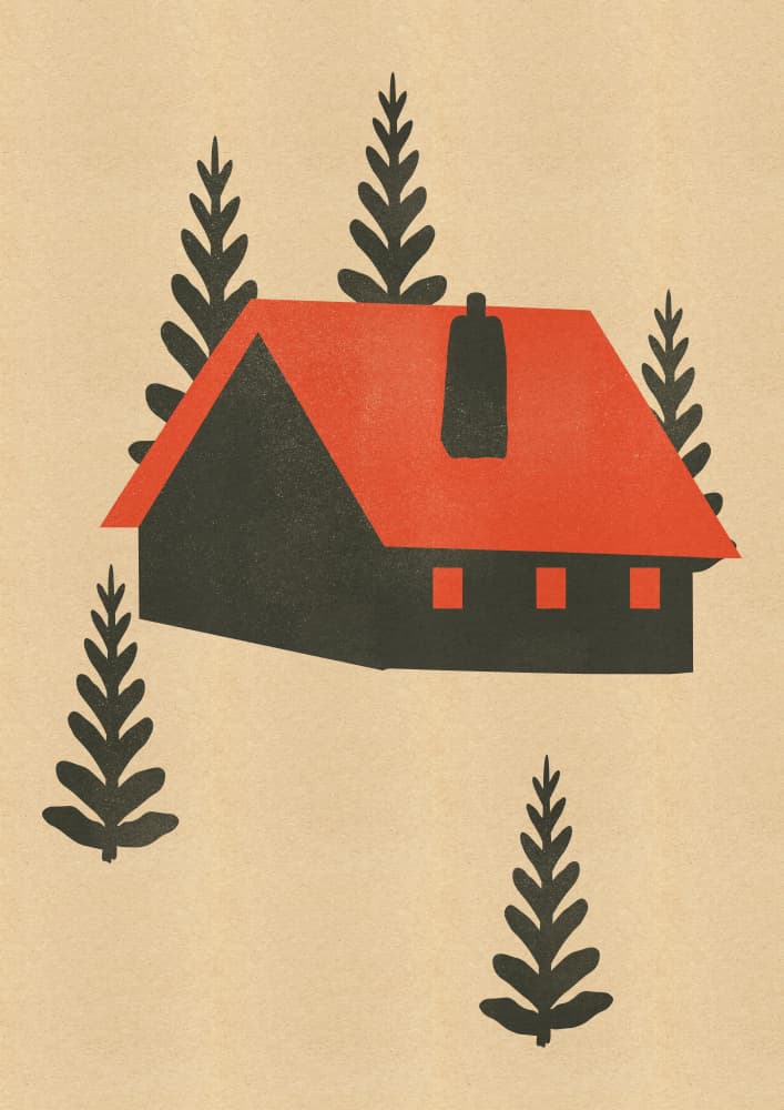 Cozy Forest Cabin by Nicholas — canvas wall art