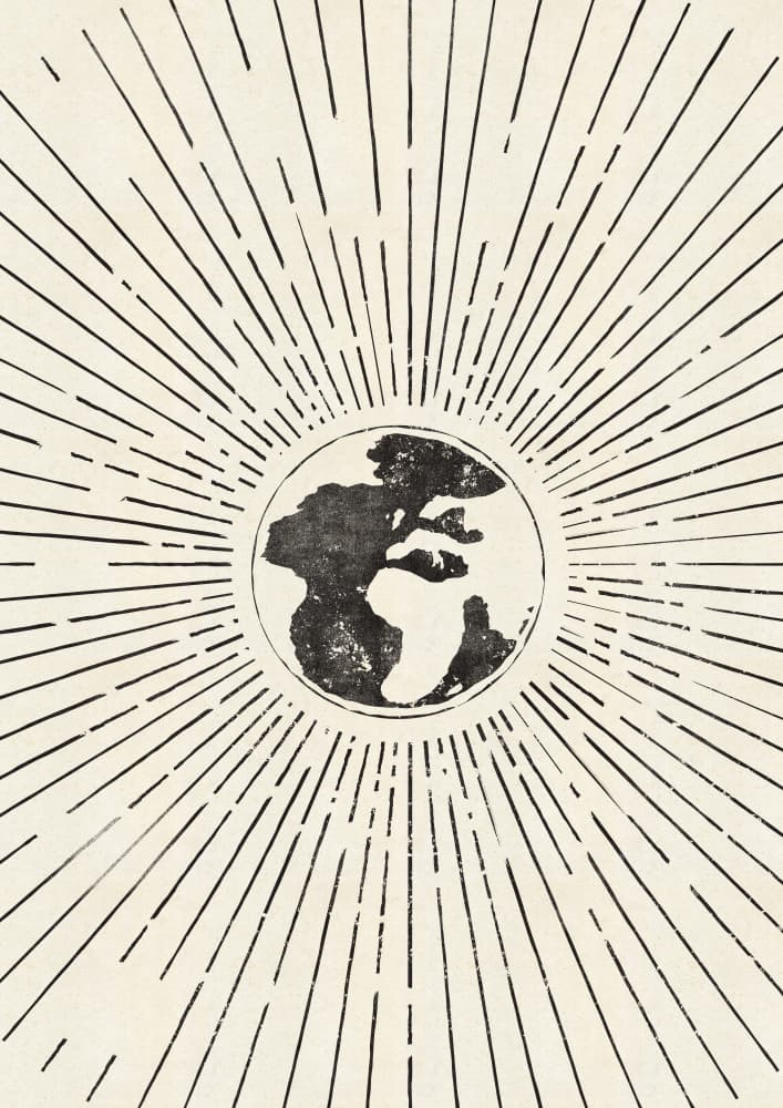 Radiant Vintage Earth by Nicholas — canvas wall art
