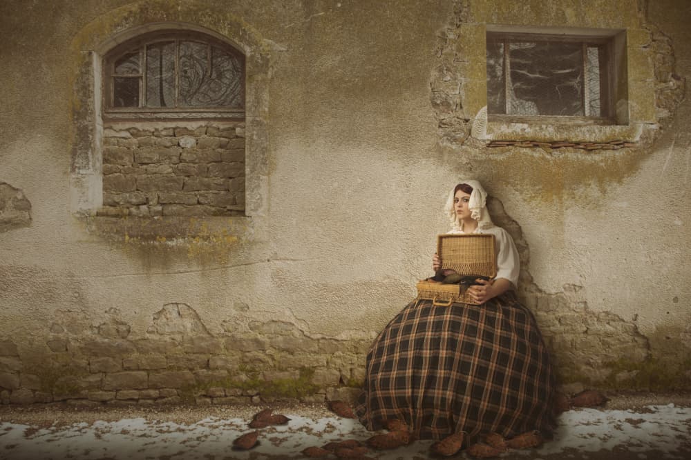 Melancholy Vintage Traveler by Christine von Diepenbroek — canvas wall art