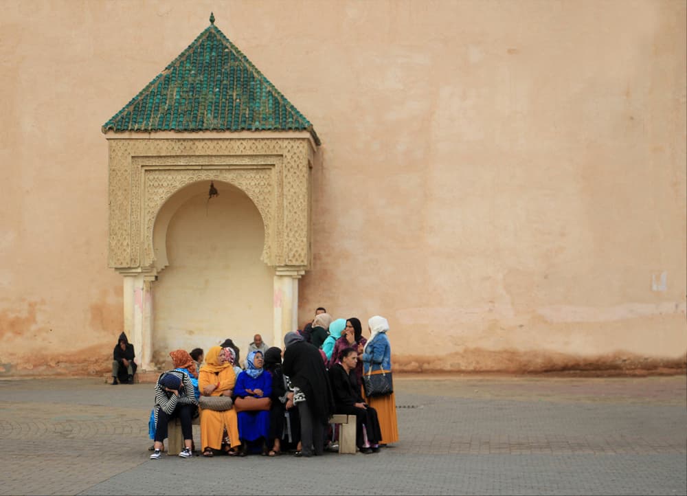 Moroccan Women Gathering by Aliza Riza — canvas wall art