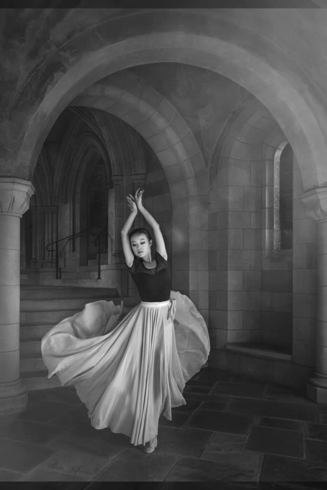 Graceful Gothic Dancer by Ruiqing P. — canvas wall art