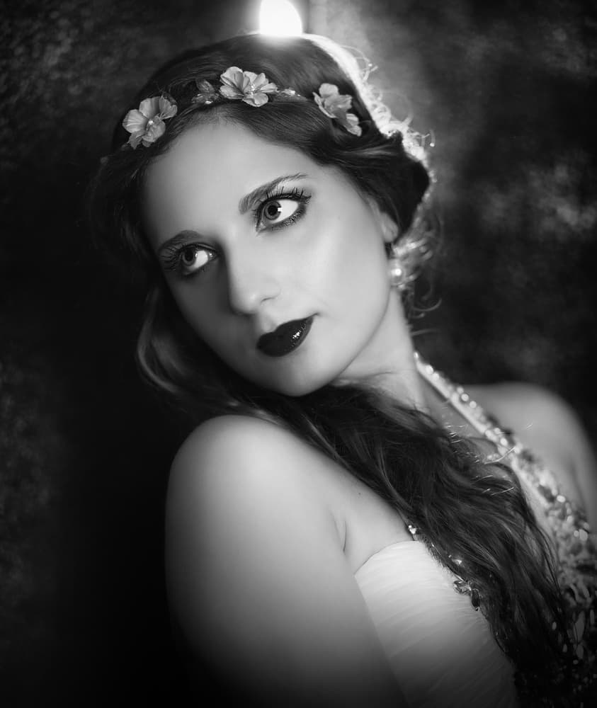 Vintage Glamour Portrait by Peppe Tambè — canvas wall art