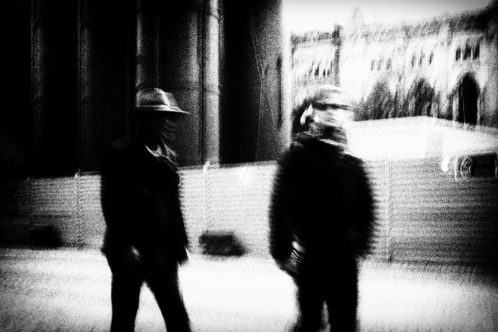Blurred City Figures by Rui Correia — canvas wall art