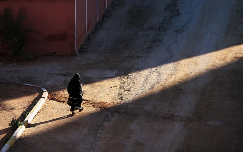 Solitary Figure Long Shadow by Bror Johansson — canvas wall art