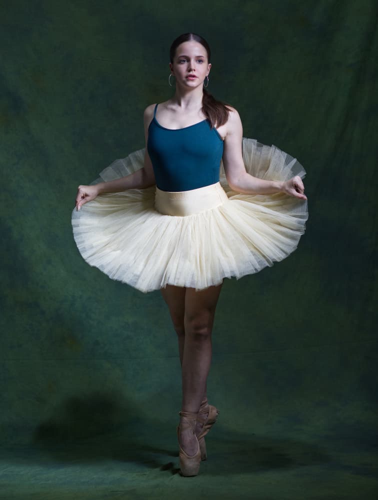 Ballet Dancer On Pointe by Offer Ellbogen — canvas wall art