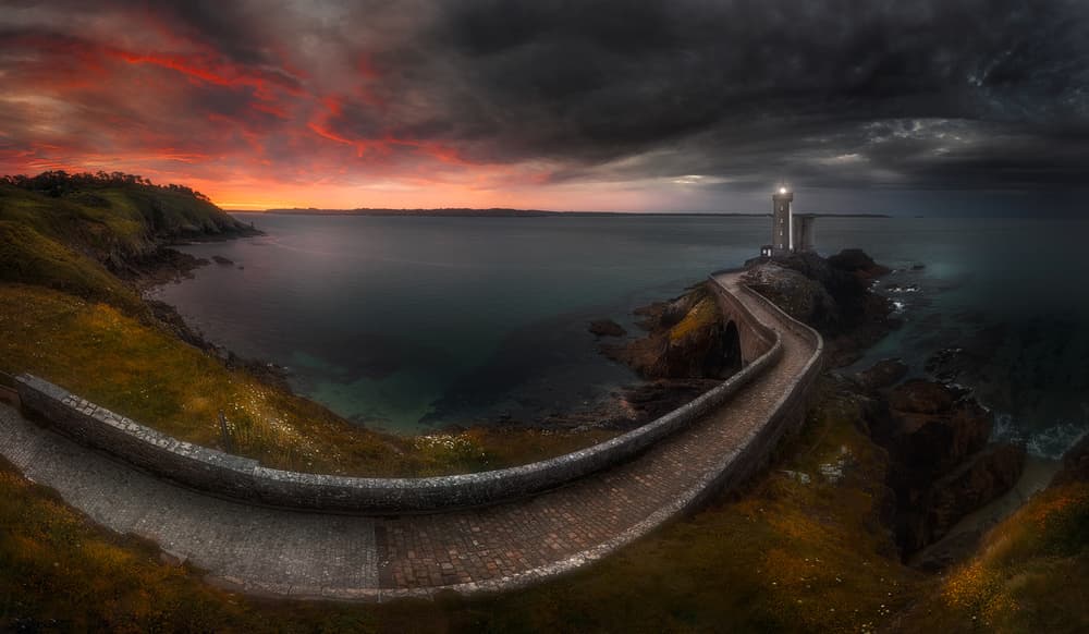 Dramatic Coastal Lighthouse by Tomasz Rojek — canvas wall art