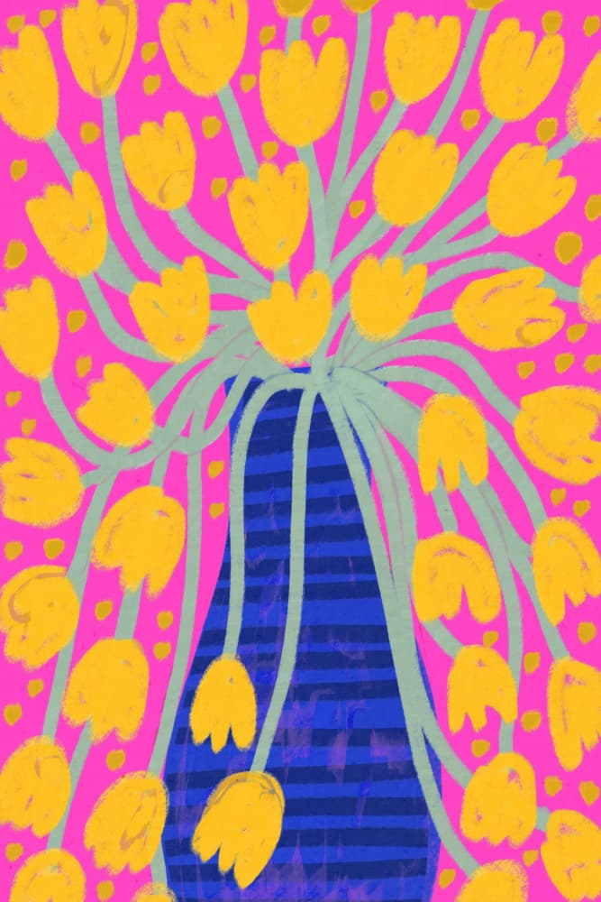 Floral Burst by Treechild — canvas wall art