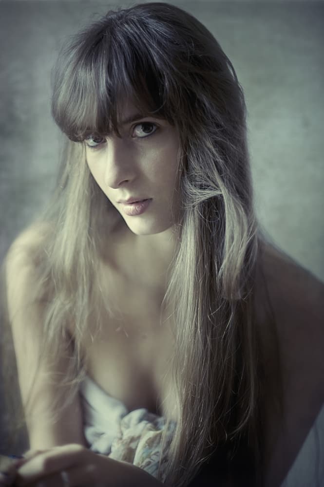 Dreamy Gaze Portrait by kenp — canvas wall art