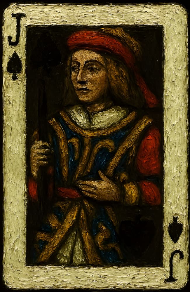 Jack of Spades Portrait by HUGO — canvas wall art