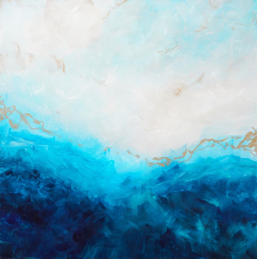 Golden Ocean Abstract by Françoise Wattré — canvas wall art