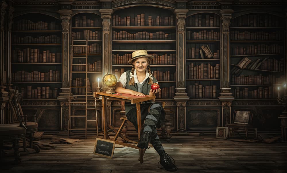 Young Scholar's Library Study by Carola Kayen-Mouthaan — canvas wall art