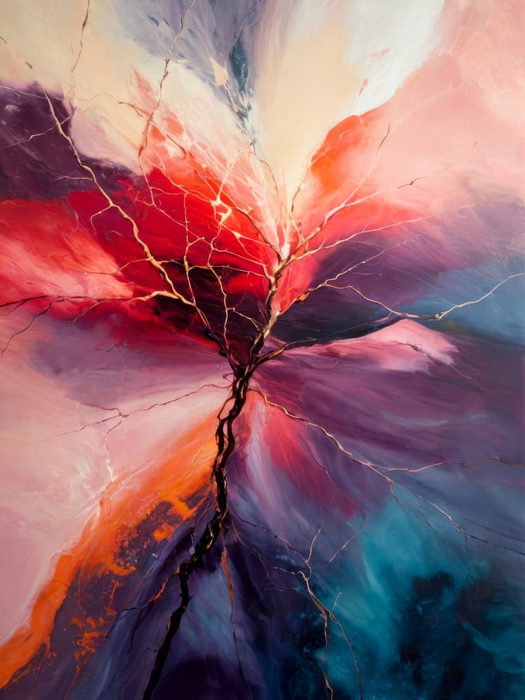 Vibrant Abstract Tree by Alpenglow Workshop — canvas wall art