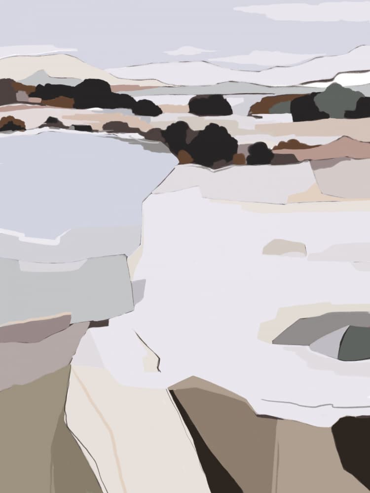Abstract Winter Landscape by Nikita Jariwala — canvas wall art