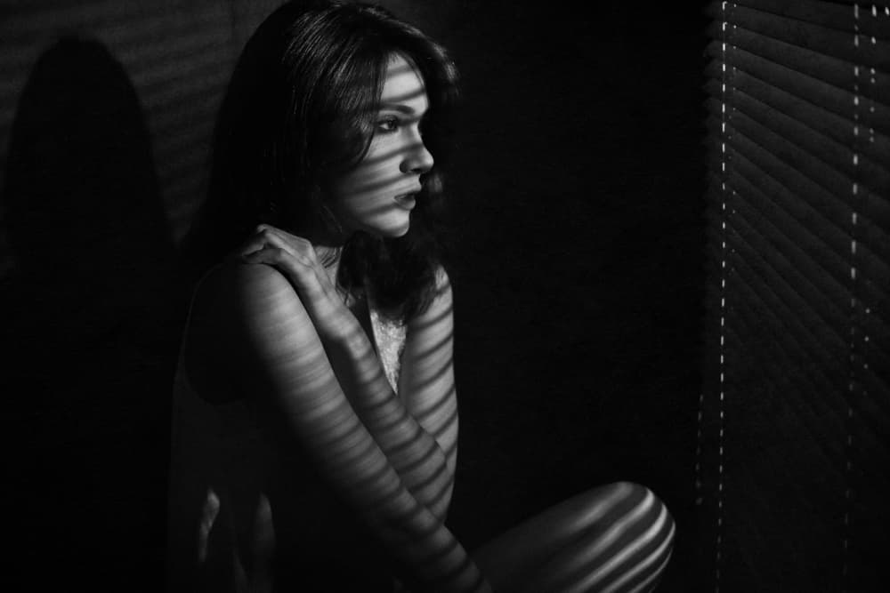 Pensive Shadow Portrait by Djayent Abdillah — canvas wall art