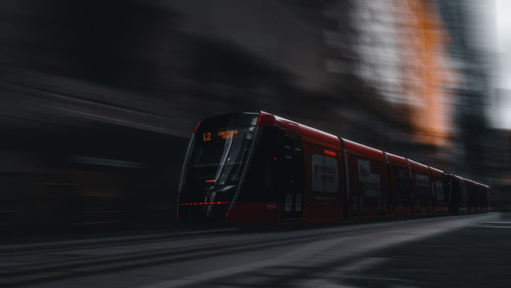 Speeding Urban Tram by TaranSohal — canvas wall art