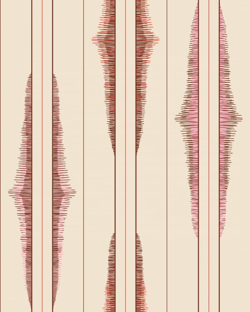 Warm Organic Stripes by Annick — canvas wall art