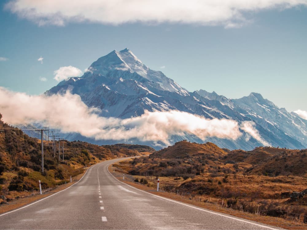 Majestic Mount Cook Road by Mathieu jeuf — canvas wall art
