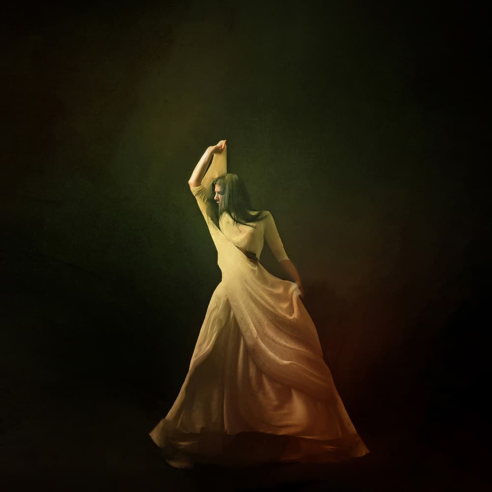 Elegant Flowing Dancer by Moein Hasheminasab — canvas wall art