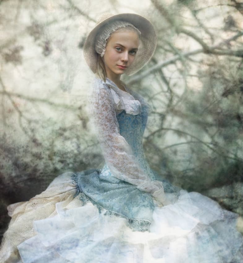 Dreamy Girl In Garden by Svetlana Melik-Nubarova — canvas wall art