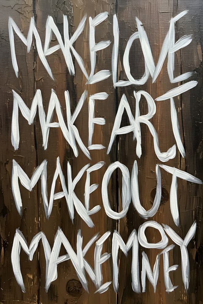 Make Love Make Money by HUGO — canvas wall art