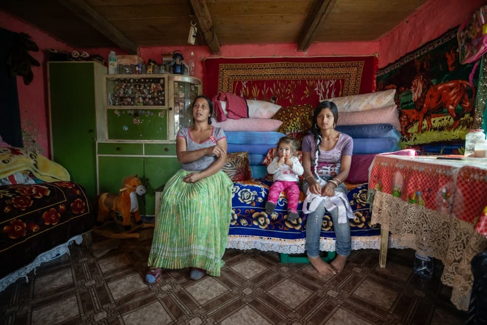 Family Home Portrait by Corinne Spector — canvas wall art