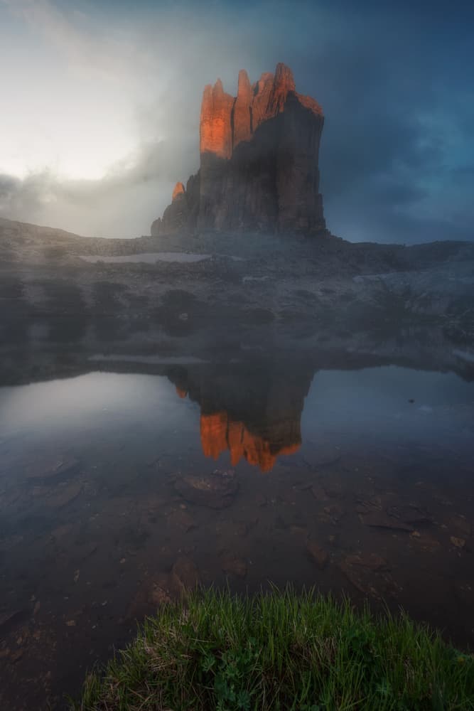 Orange Peak Reflection by David Martin Castan — canvas wall art