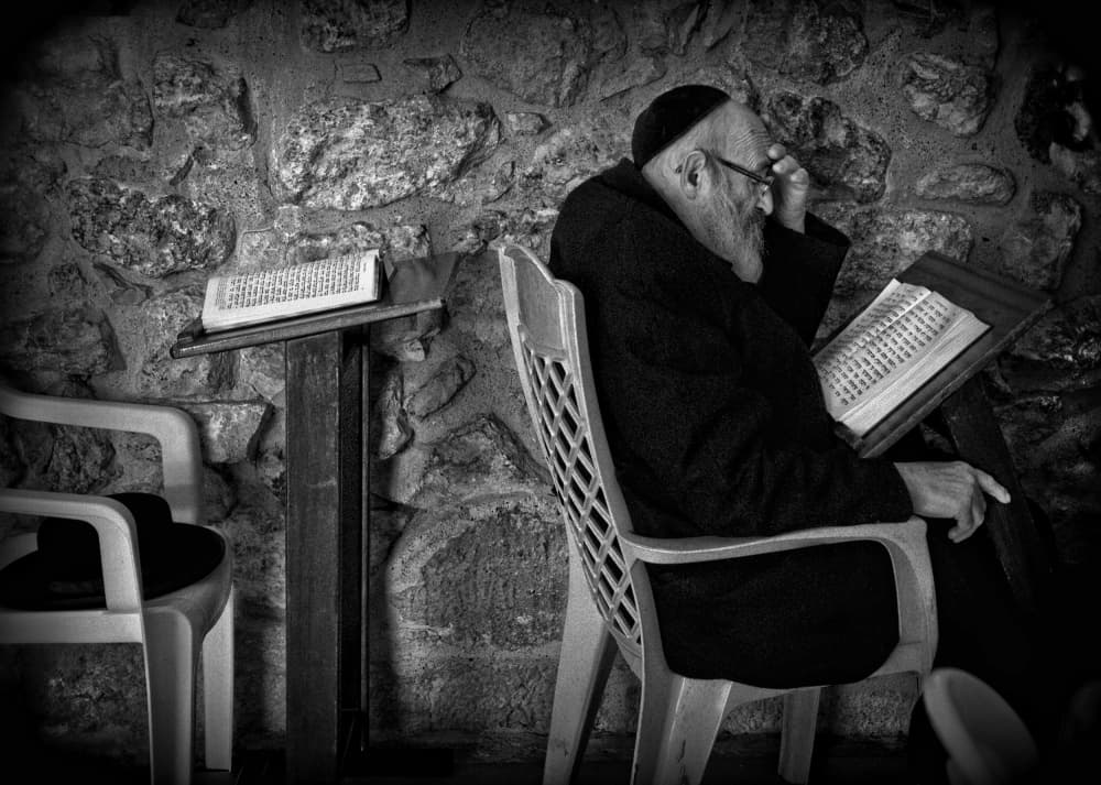 Jewish Man Reading by Joxe Inazio Kuesta Garmendia — canvas wall art