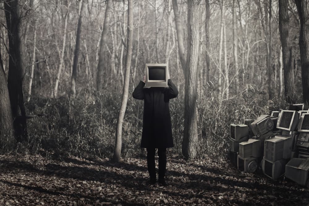 Monitor Head Forest by Takashi Suzuki — canvas wall art