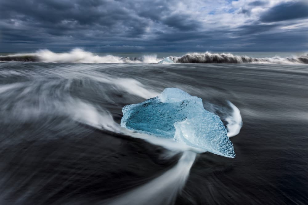 Glacial Ice Waves by Irene Wu — canvas wall art