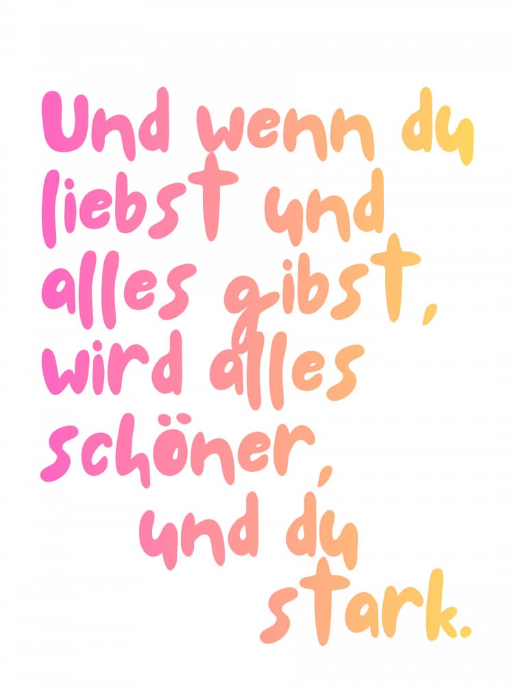 Inspirational German Love Quote by Ohkimiko — canvas wall art