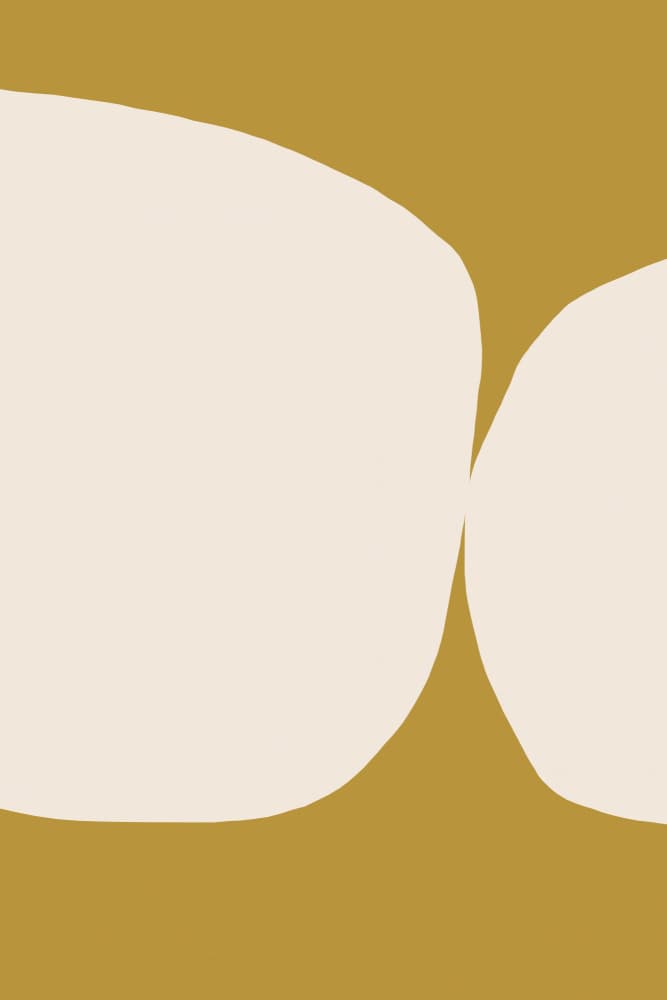 Soft Curves Mustard by Treechild — canvas wall art