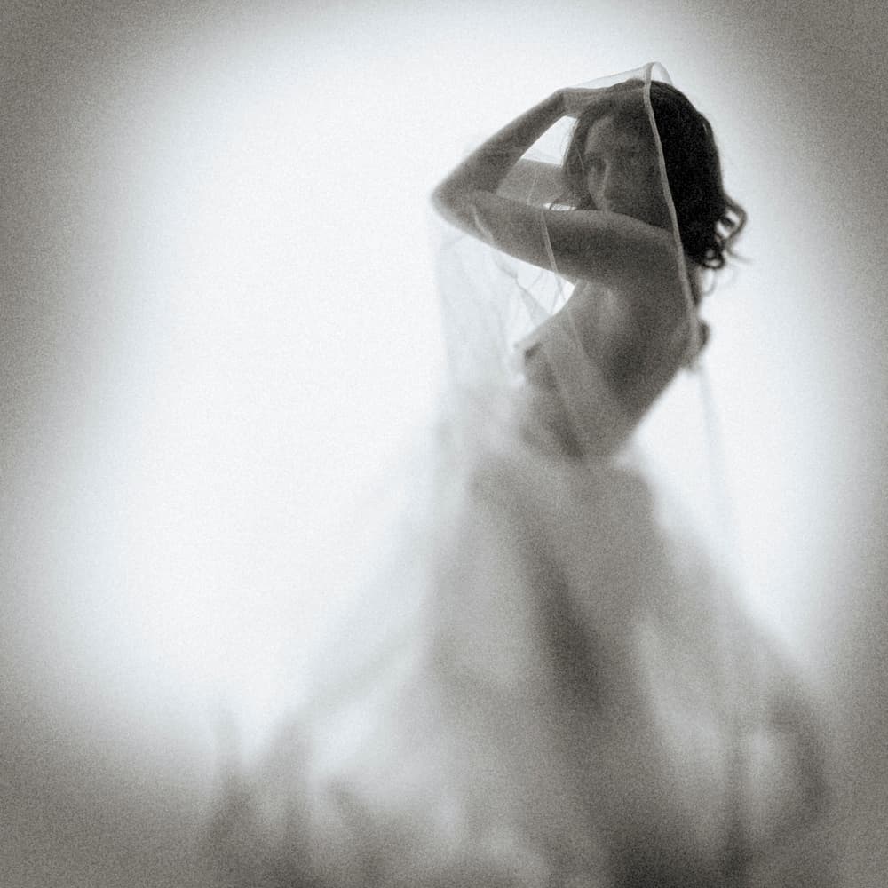 Ethereal Woman in Veil by Mel Brackstone — canvas wall art