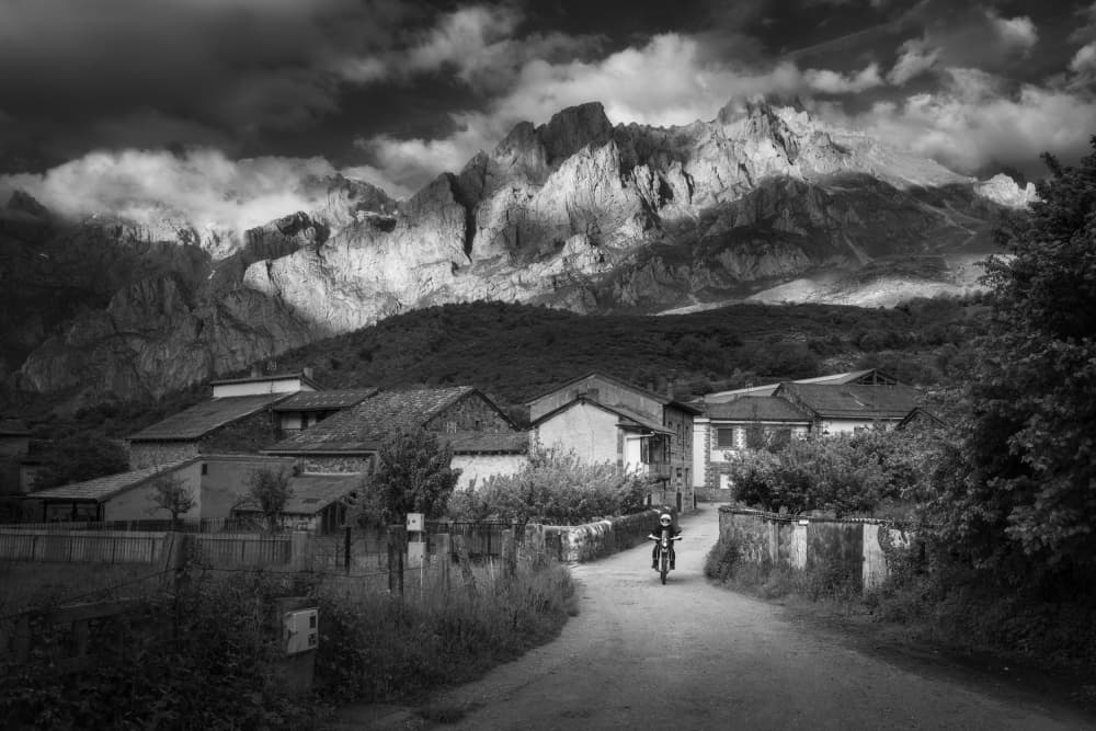 Mountain Village Journey by Oskar Baglietto — canvas wall art