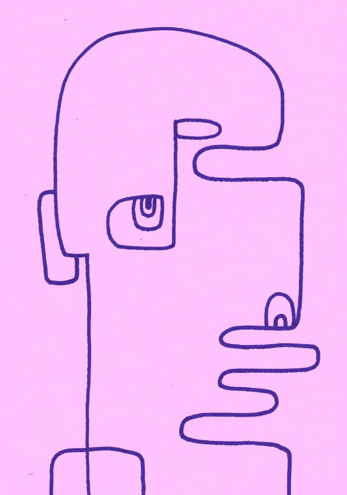 Modern Line Portrait by Santhosh ch — canvas wall art