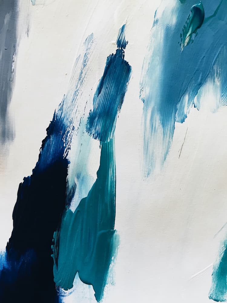 Ocean Blue Abstract by Ejaaz Haniff — canvas wall art