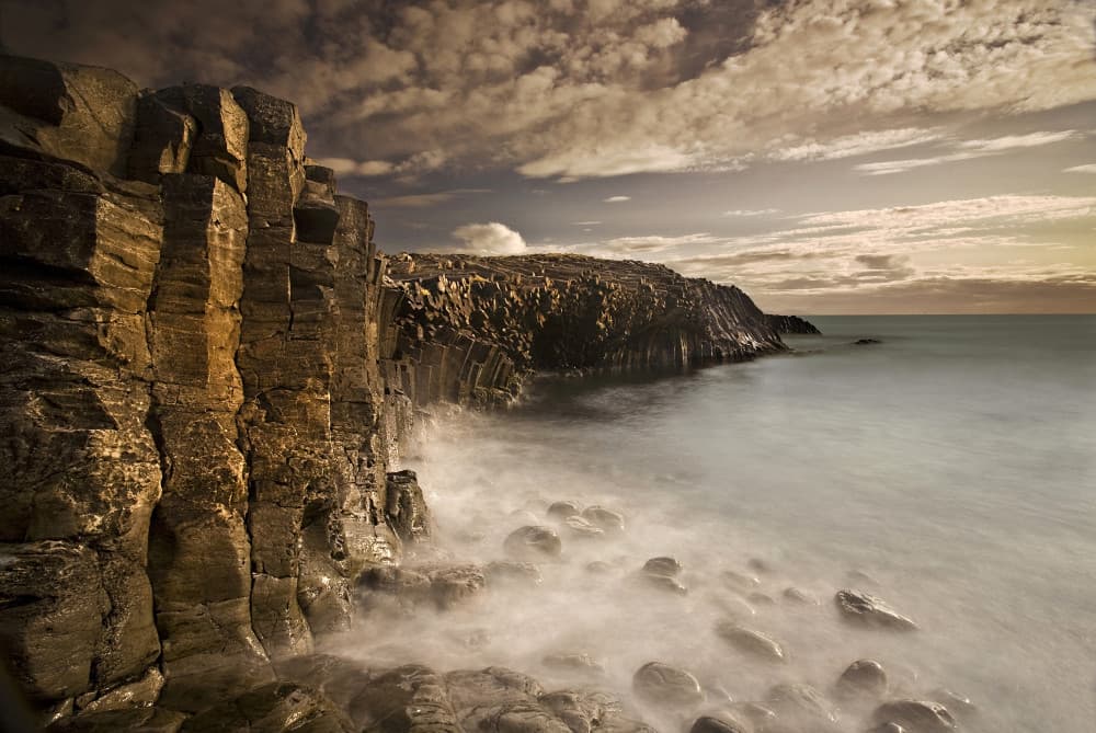 Misty Basalt Coast by Þorsteinn H. Ingibergsson — canvas wall art