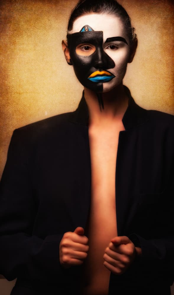 Artistic Face Portrait by Amnon Eichelberg — canvas wall art