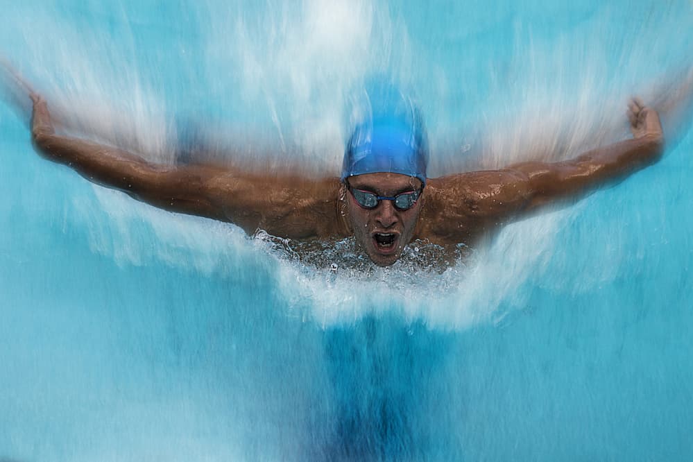 Dynamic Butterfly Swimmer by Milan Malovrh — canvas wall art