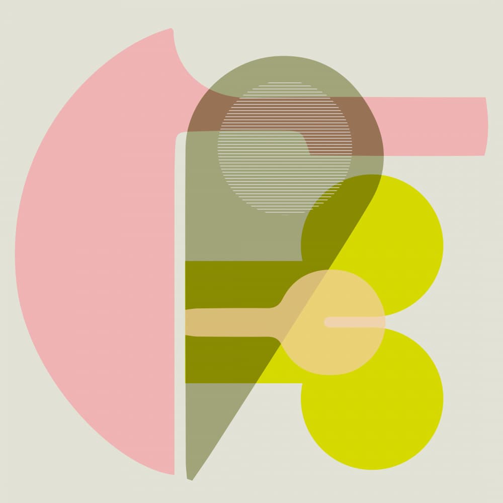 Soft Geometric Layers by Leigh Bagley — canvas wall art