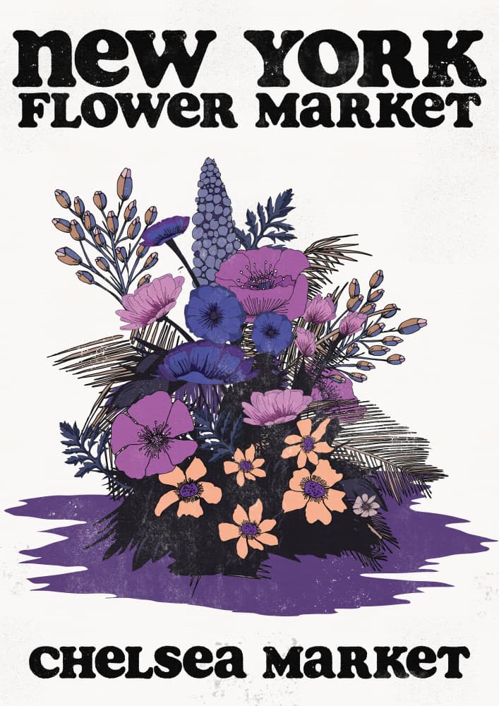 New York Market Flowers by Nicholas — canvas wall art