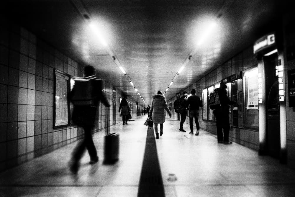Underground City Life by Adam Street Photographer — canvas wall art
