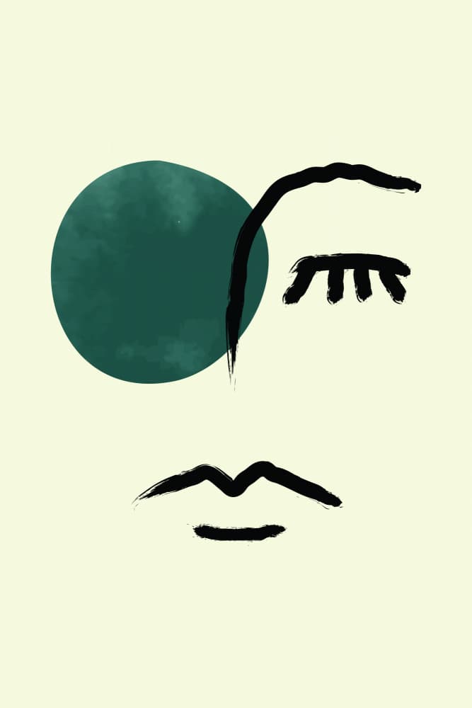 Minimalist Abstract Face by jay stanley — canvas wall art