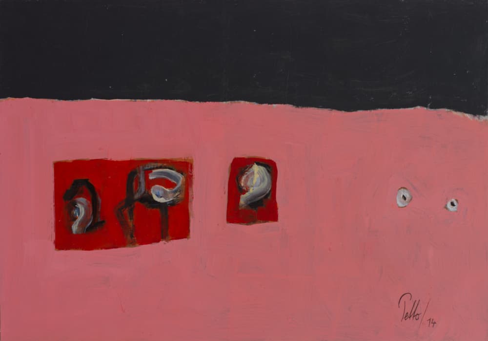 Pink Abstract Figures by Mr PETTO — canvas wall art
