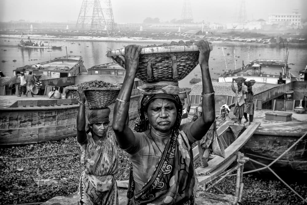 River Port Laborers by Elena Molina — canvas wall art